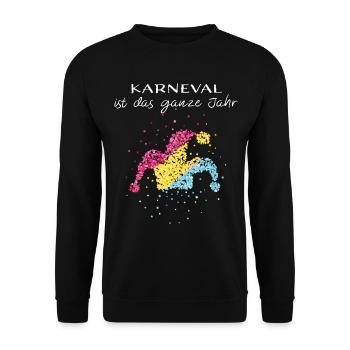 Carnaval Carnaval Confettis Pansexuel Pansexuel - Sweat-shirt Unisexe - noir - Devant - Alina (178cm) & Michal (187cm)