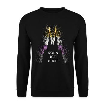 Cathédrale de Cologne Cologne Kölle Asexualité asexuée - Sweat-shirt Unisexe - noir - Devant - Alina (178cm) & Michal (187cm)