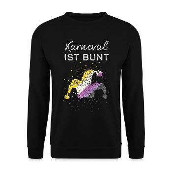 Carnaval Carnaval Asexualité asexuée - Sweat-shirt Unisexe - noir - Devant - Alina (178cm) & Michal (187cm)