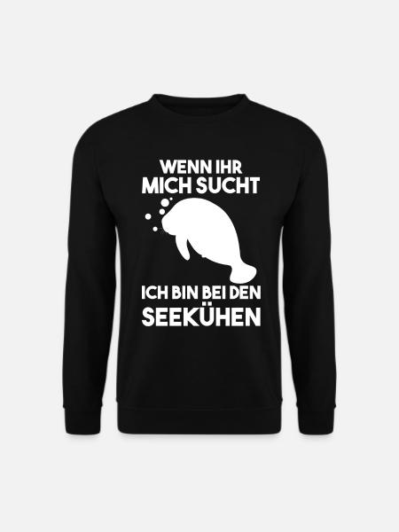 Meerkuh Seekuh - Unisex Pullover - Schwarz