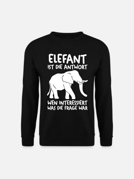 Dickhäuter Rüsseltier Elefant - Unisex Pullover - Schwarz