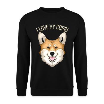 Dog Lover - I Love My Corgi - Unisex Sweatshirt - black - Front - Alina (178cm) & Michal (187cm)