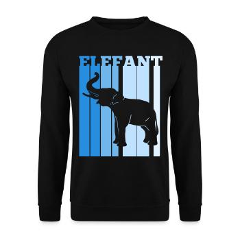Dickhäuter Rüsseltier Elefant - Unisex Pullover - Schwarz - Vorne - Alina (178cm) & Michal (187cm)