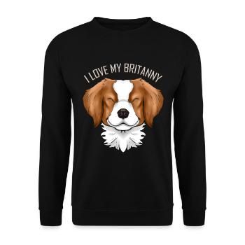 Dog Lover - I Love My Britanny - Unisex Sweatshirt - black - Front - Alina (178cm) & Michal (187cm)