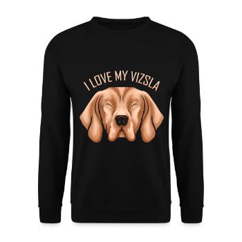 Dog Lover - I Love My Magyar Vizsla - Unisex Sweatshirt - black - Front - Alina (178cm) & Michal (187cm)