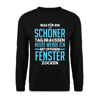 Gaming Zocken Zocker Gamer - Unisex Pullover - Schwarz - Vorne - Alina (178cm) & Michal (187cm)