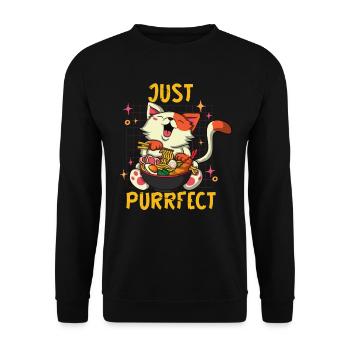 Just Perfect Cat Cats Baby Cat Mom - Unisex Sweatshirt - black - Front - Alina (178cm) & Michal (187cm)
