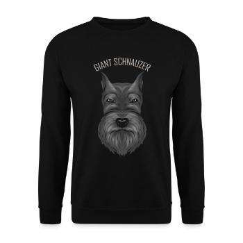 Dog Lover - I Love My Giant Schnauzer - Unisex Pullover - Schwarz - Vorne - Alina (178cm) & Michal (187cm)