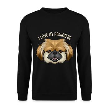 Dog Lover - I Love My Pekingese - Unisex Sweatshirt - black - Front - Alina (178cm) & Michal (187cm)