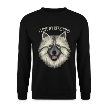 Dog Lover - J’aime mon Keeshond - Sweat-shirt Unisexe - noir - Devant - Alina (178cm) & Michal (187cm)