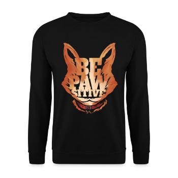 Dog Lover - Be Pawsitive - Dog Owner - Unisex Sweatshirt - black - Front - Alina (178cm) & Michal (187cm)