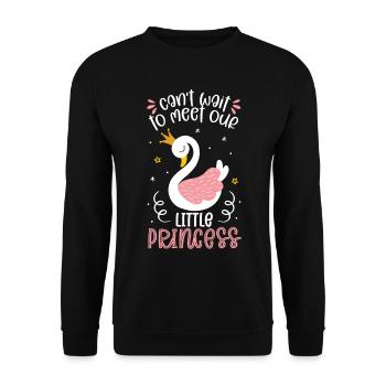 J’ai hâte de rencontrer notre petite princesse - Sweat-shirt Unisexe - noir - Devant - Alina (178cm) & Michal (187cm)