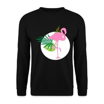 Flamingo - Unisex Sweatshirt - black - Front - Alina (178cm) & Michal (187cm)