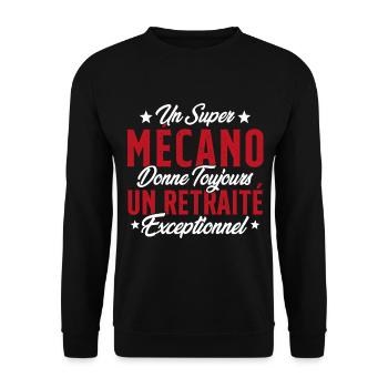 Mécano Papa Cadeau Drôle Fête Des Pères Garagiste - Sweat-shirt Unisexe - noir - Devant - Alina (178cm) & Michal (187cm)