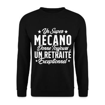 Mécano Papa Cadeau Drôle Fête Des Pères Garagiste - Sweat-shirt Unisexe - noir - Devant - Alina (178cm) & Michal (187cm)