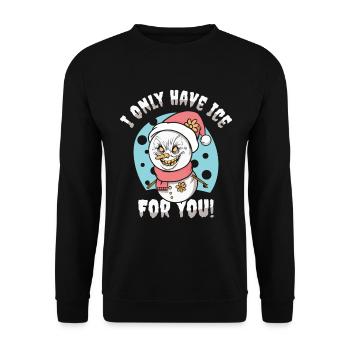 Halloween Scary Christmas Horror Fan Scary Snowman - Unisex Sweatshirt - black - Front - Alina (178cm) & Michal (187cm)