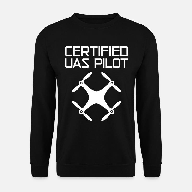 Pilote certifié UAS - Sweat-shirt Unisexe - noir