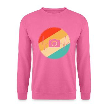 Caméra Retro Heartbeat - Sweat-shirt Unisexe - rose - Devant