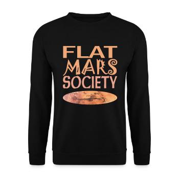 Flat Mars Society - Unisex Pullover - Schwarz - Vorne - Alina (178cm) & Michal (187cm)