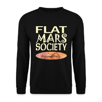 Flat Mars Society - Unisex Pullover - Schwarz - Vorne - Alina (178cm) & Michal (187cm)