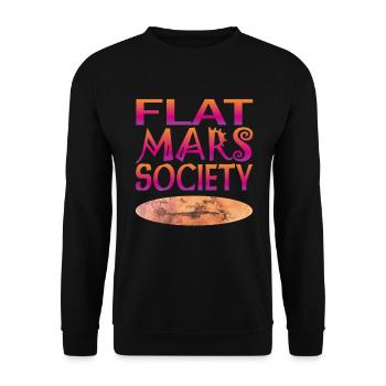 Flat Mars Society - Unisex Pullover - Schwarz - Vorne - Alina (178cm) & Michal (187cm)