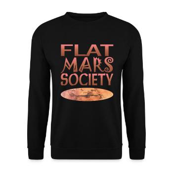 Flat Mars Society - Unisex Pullover - Schwarz - Vorne - Alina (178cm) & Michal (187cm)