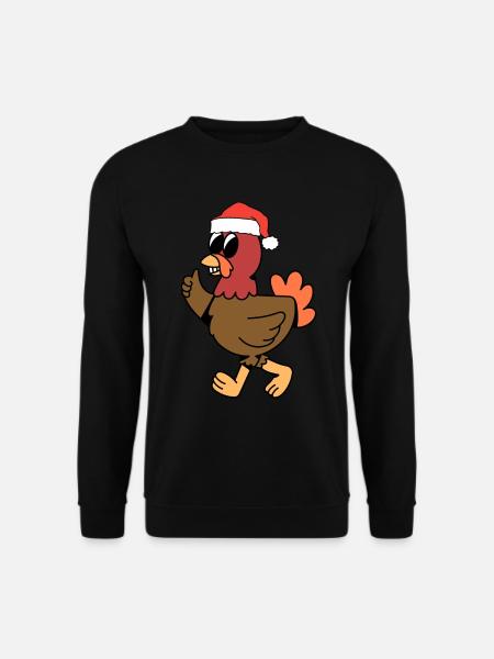 Christmas Chicken - Unisex Sweatshirt - black