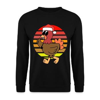 Poulet de Noël - Sweat-shirt Unisexe - noir - Devant - Alina (178cm) & Michal (187cm)