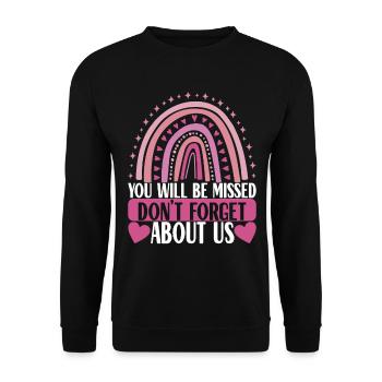Farewell gift from colleague Jobwechsel - Unisex Sweatshirt - black - Front - Alina (178cm) & Michal (187cm)