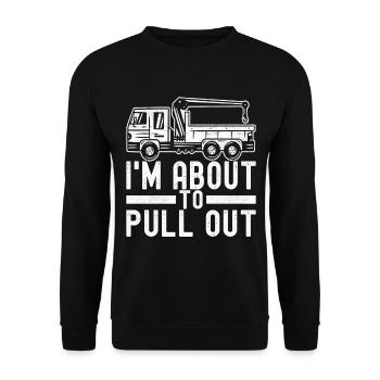 Abschleppwagen Abschleppdienst - Unisex Pullover - Schwarz - Vorne - Alina (178cm) & Michal (187cm)