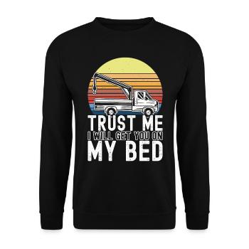 Service de remorquage de dépanneuse - Sweat-shirt Unisexe - noir - Devant - Alina (178cm) & Michal (187cm)