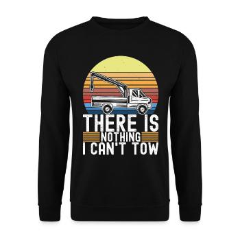 Abschleppwagen Abschleppdienst - Unisex Pullover - Schwarz - Vorne - Alina (178cm) & Michal (187cm)