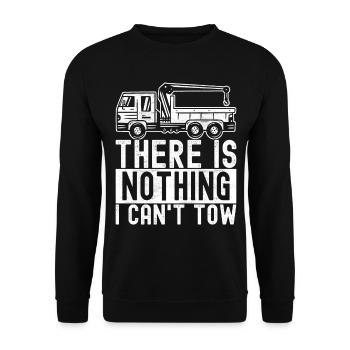 Abschleppwagen Abschleppdienst - Unisex Pullover - Schwarz - Vorne - Alina (178cm) & Michal (187cm)