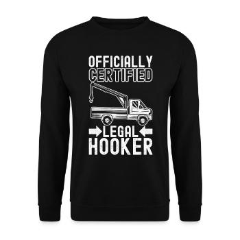 Service de remorquage de dépanneuse - Sweat-shirt Unisexe - noir - Devant - Alina (178cm) & Michal (187cm)