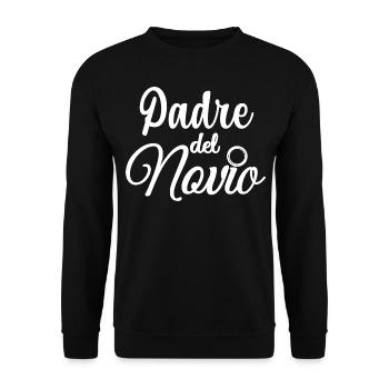 Padre del Novio Groom's Father Wedding Gift - Unisex Sweatshirt - black - Front - Alina (178cm) & Michal (187cm)