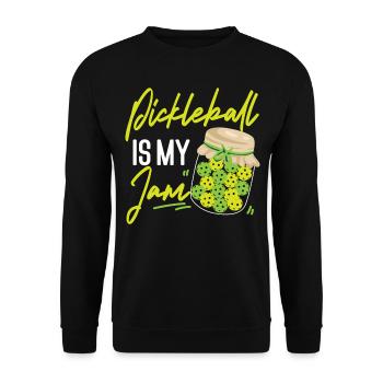 Pickleball Pickleball Is My Jam - Unisex Sweatshirt - black - Front - Alina (178cm) & Michal (187cm)