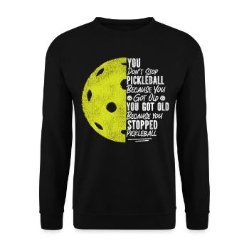 Pickleball Grandma Grandpa Vintage - Unisex Sweatshirt - black - Front - Alina (178cm) & Michal (187cm)