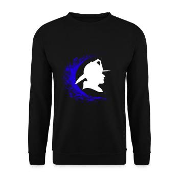 Fireman - Unisex Sweatshirt - black - Front - Alina (178cm) & Michal (187cm)