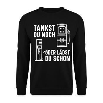 Station de recharge de voiture électrique Station de remplissage de voiture électrique - Sweat-shirt Unisexe - noir - Devant - Alina (178cm) & Michal (187cm)