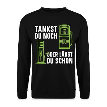 Station de recharge pour voiture électrique Station de remplissage de voiture électrique - Elekt - Sweat-shirt Unisexe - noir - Devant - Alina (178cm) & Michal (187cm)