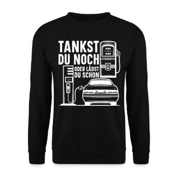 Station de recharge pour voiture électrique Station de remplissage de voiture électrique - Sweat-shirt Unisexe - noir - Devant - Alina (178cm) & Michal (187cm)