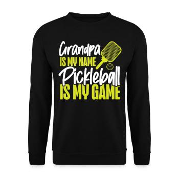 Pickleball Grandpa Grandpa Is My - Unisex Sweatshirt - black - Front - Alina (178cm) & Michal (187cm)