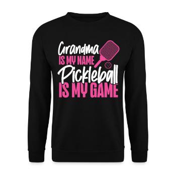 Pickleball Grandma Grandma Is My - Unisex Pullover - Schwarz - Vorne - Alina (178cm) & Michal (187cm)