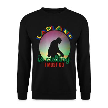 La Laponie appelle que je dois y aller - Sweat-shirt Unisexe - noir - Devant - Alina (178cm) & Michal (187cm)