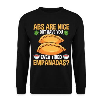 Empada Lover Abs sont sympas mais Empanadas Colombia - Sweat-shirt Unisexe - noir - Devant - Alina (178cm) & Michal (187cm)
