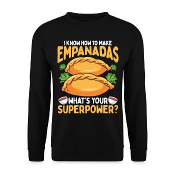 Empada Lover Empanadas Making Superpower Colombia - Sweat-shirt Unisexe - noir - Devant - Alina (178cm) & Michal (187cm)
