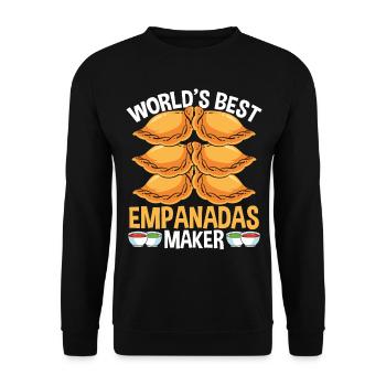 Empada Lover Worlds meilleur Empanadas Maker ColombiaE - Sweat-shirt Unisexe - noir - Devant - Alina (178cm) & Michal (187cm)