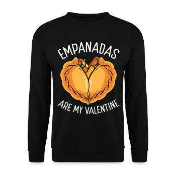 Empada Lover Empanadas are my Valentine Colombia - Unisex Pullover - Schwarz - Vorne - Alina (178cm) & Michal (187cm)