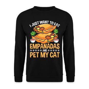 Empada Lover Empanadas Maker Cat Owner Colombie - Sweat-shirt Unisexe - noir - Devant - Alina (178cm) & Michal (187cm)