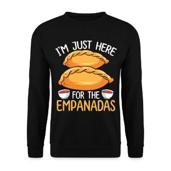 Empada Lover Je suis juste ici pour les EmpanadasEmpadaE - Sweat-shirt Unisexe - noir - Devant - Alina (178cm) & Michal (187cm)